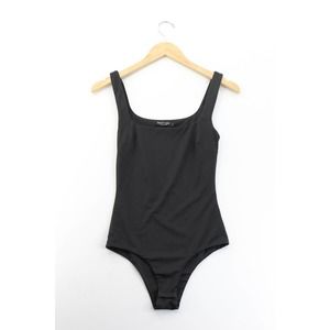 Nasty Gal black tank top bodysuit small minimalist capsule layering